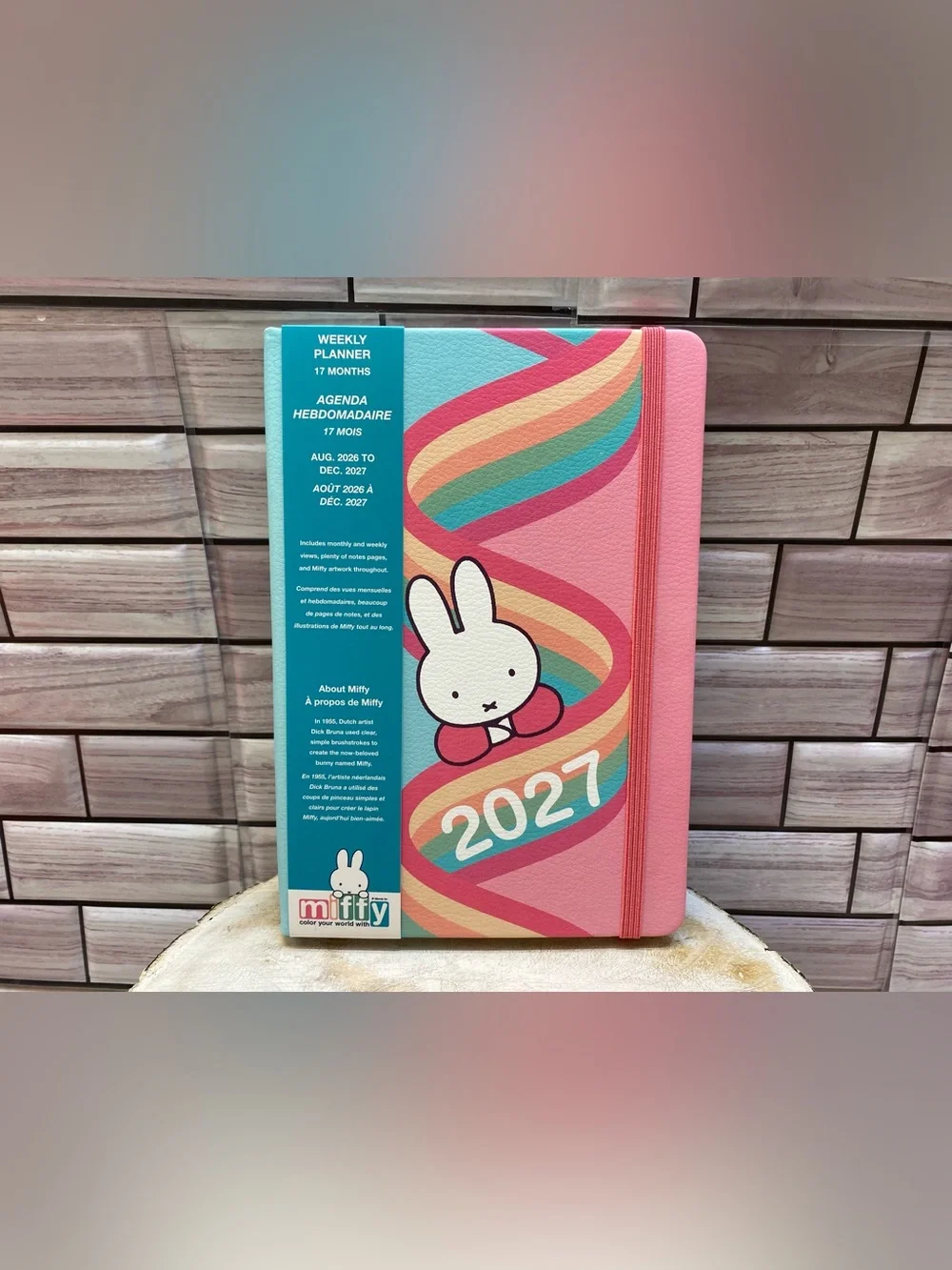 Miffy ❤️Monthly 17 months Planner Aug.2026 to Dec.2027 Cognac NEW